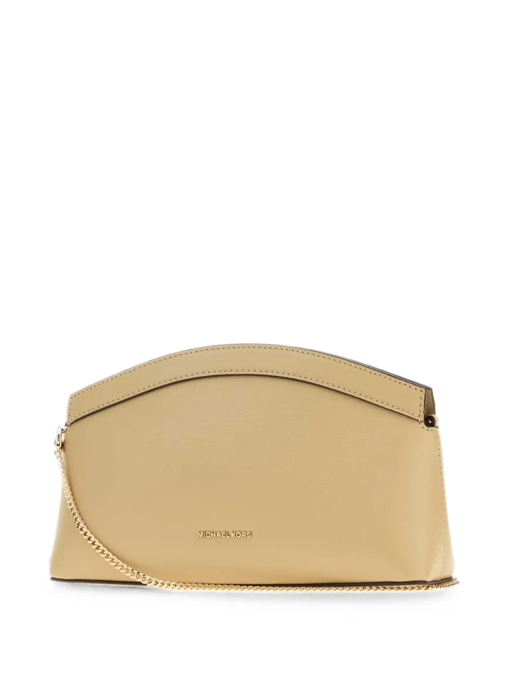 Michael Kors small Athena leather clutch bag Beige