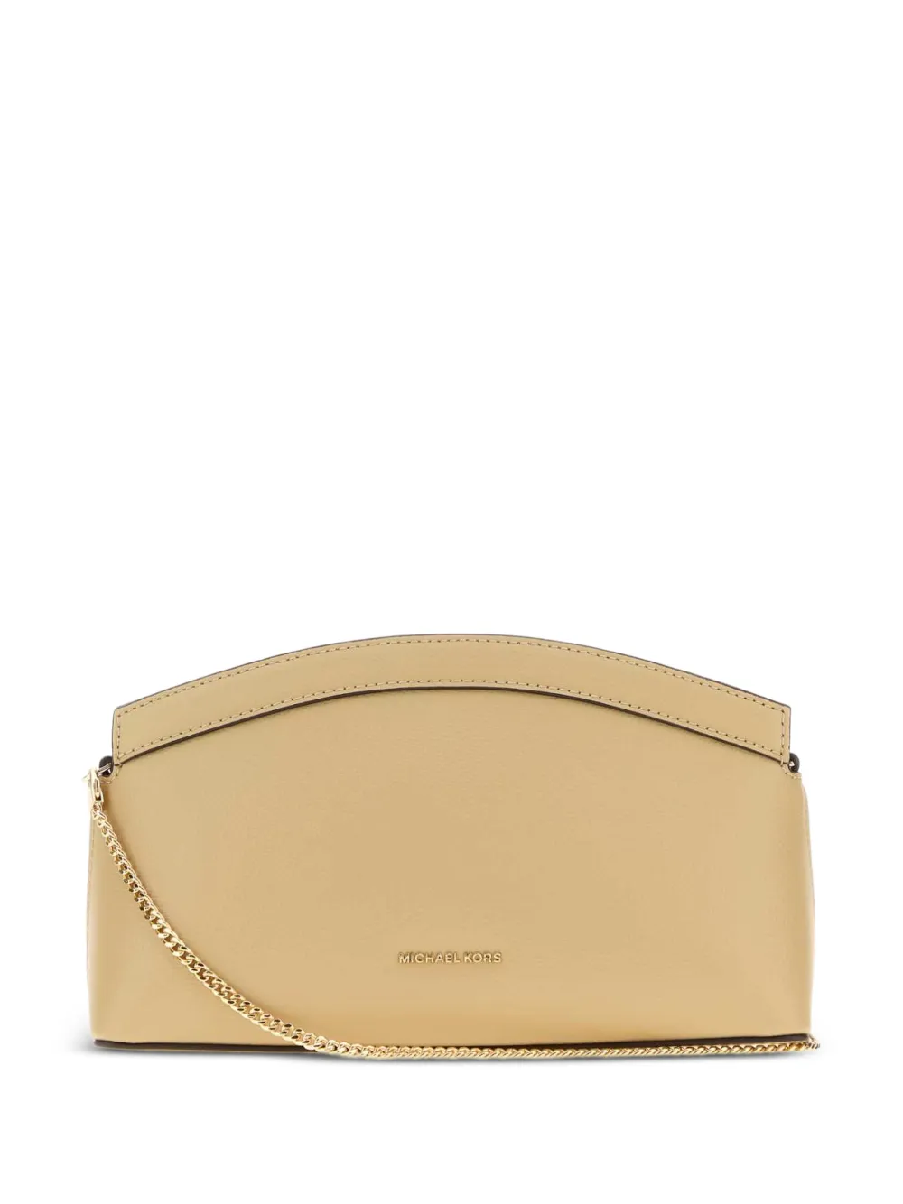 Michael Kors small Athena leather clutch bag Beige