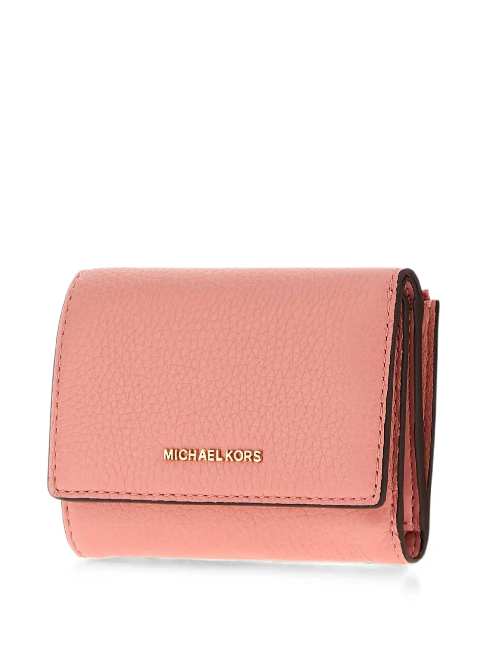 Michael Kors grained-leather trifold wallet Roze