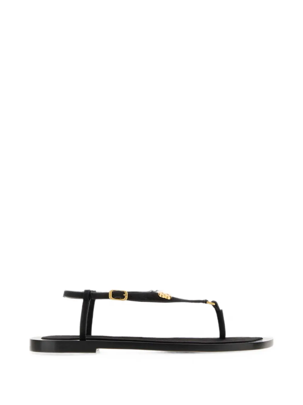 Balenciaga Riva logo-plaque sandals Zwart