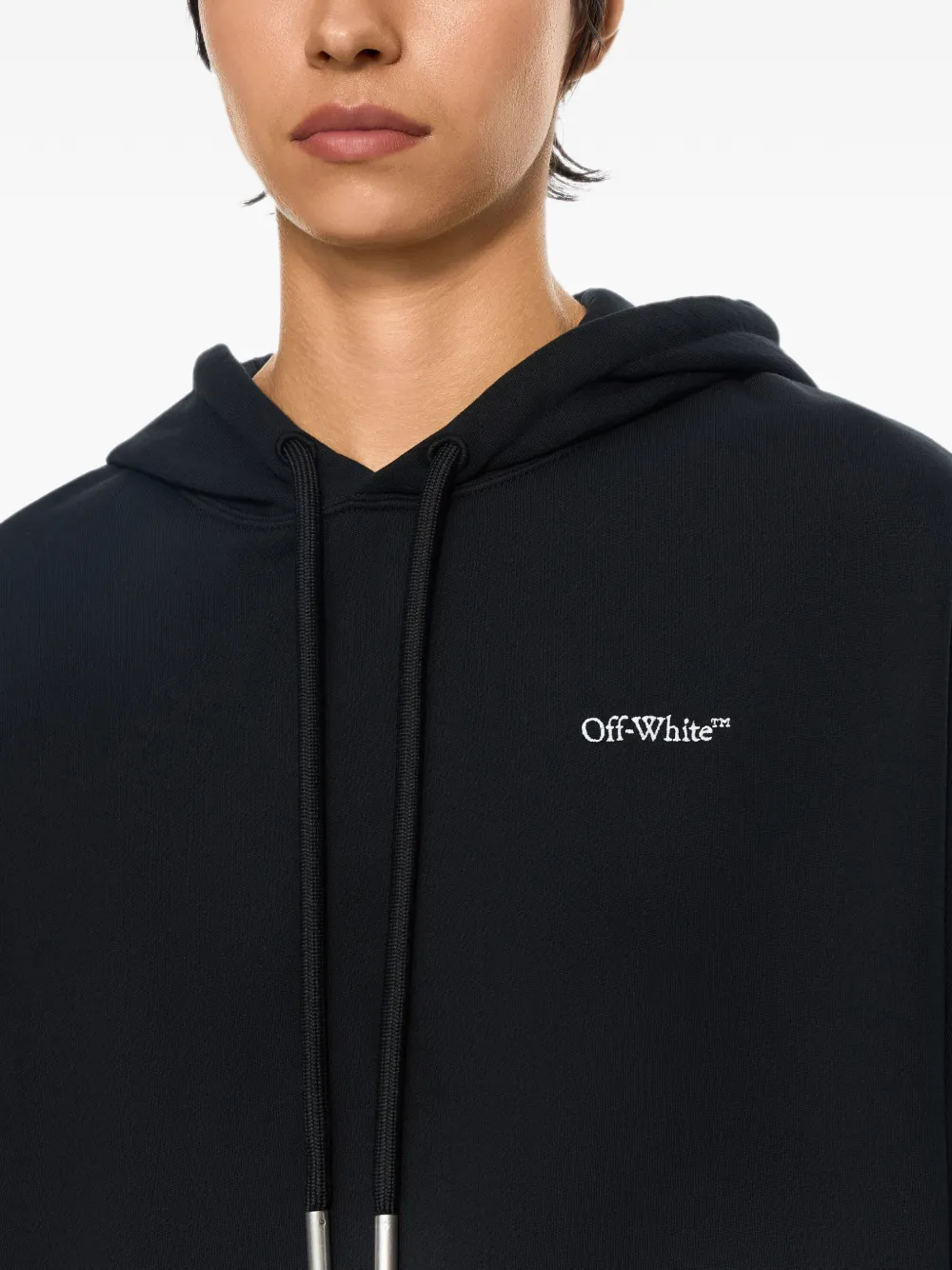Off-White Hoodie met logoprint Zwart