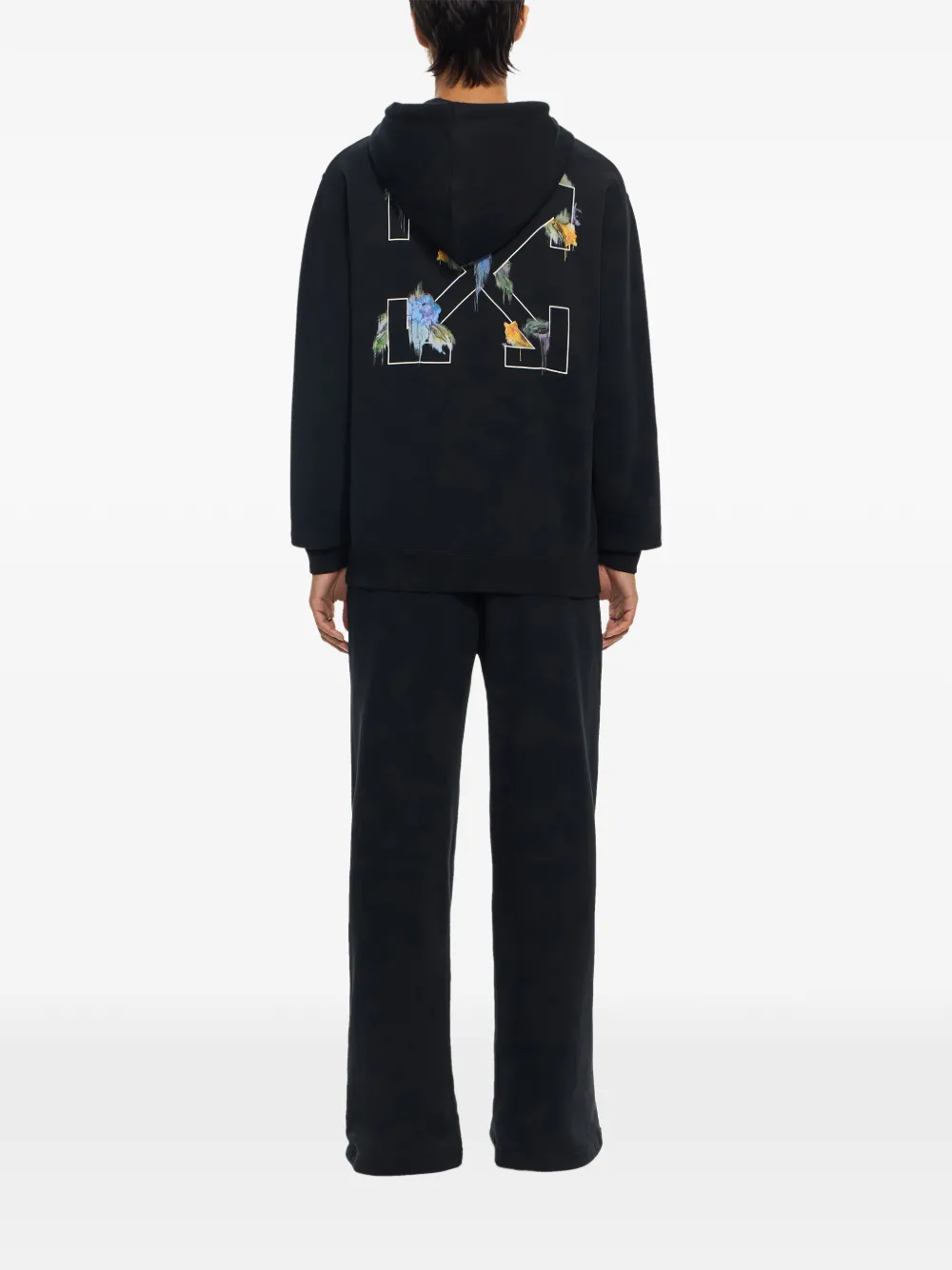Off-White Hoodie met logoprint Zwart