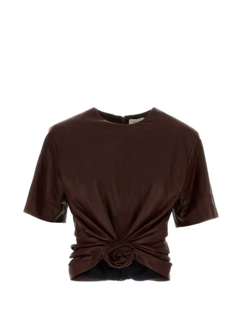 Magda Butrym leather rosette-detail blouse