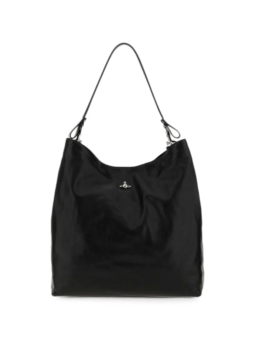 Vivienne Westwood large Lottie leather shoulder bag - Nero