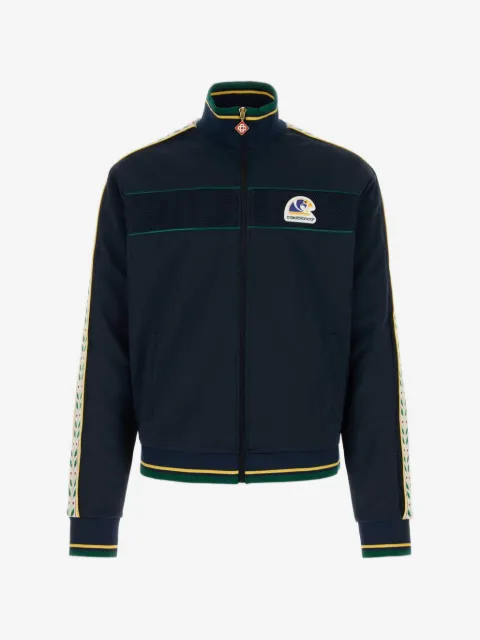 Casablanca logo-patch mesh-panel track jacket