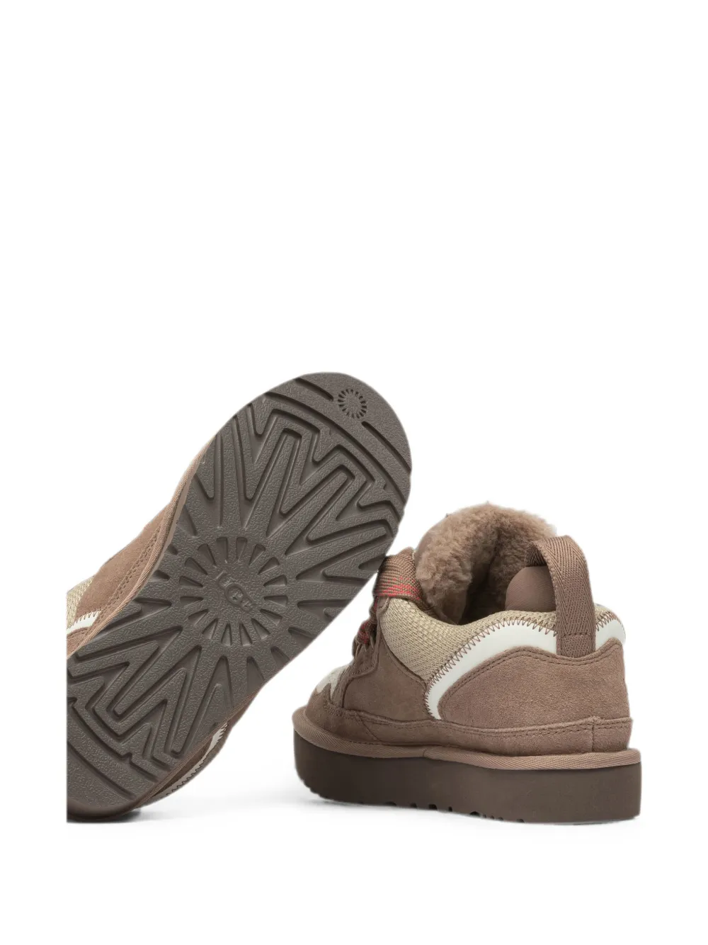UGG Lowmel suede-panelled chunky low-top sneakers Bruin