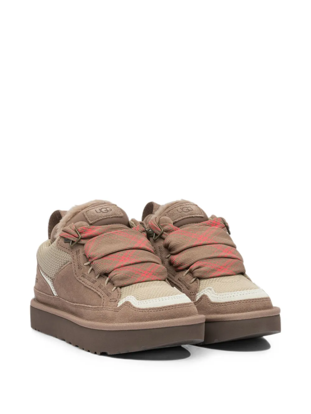 UGG Lowmel suede-panelled chunky low-top sneakers Bruin