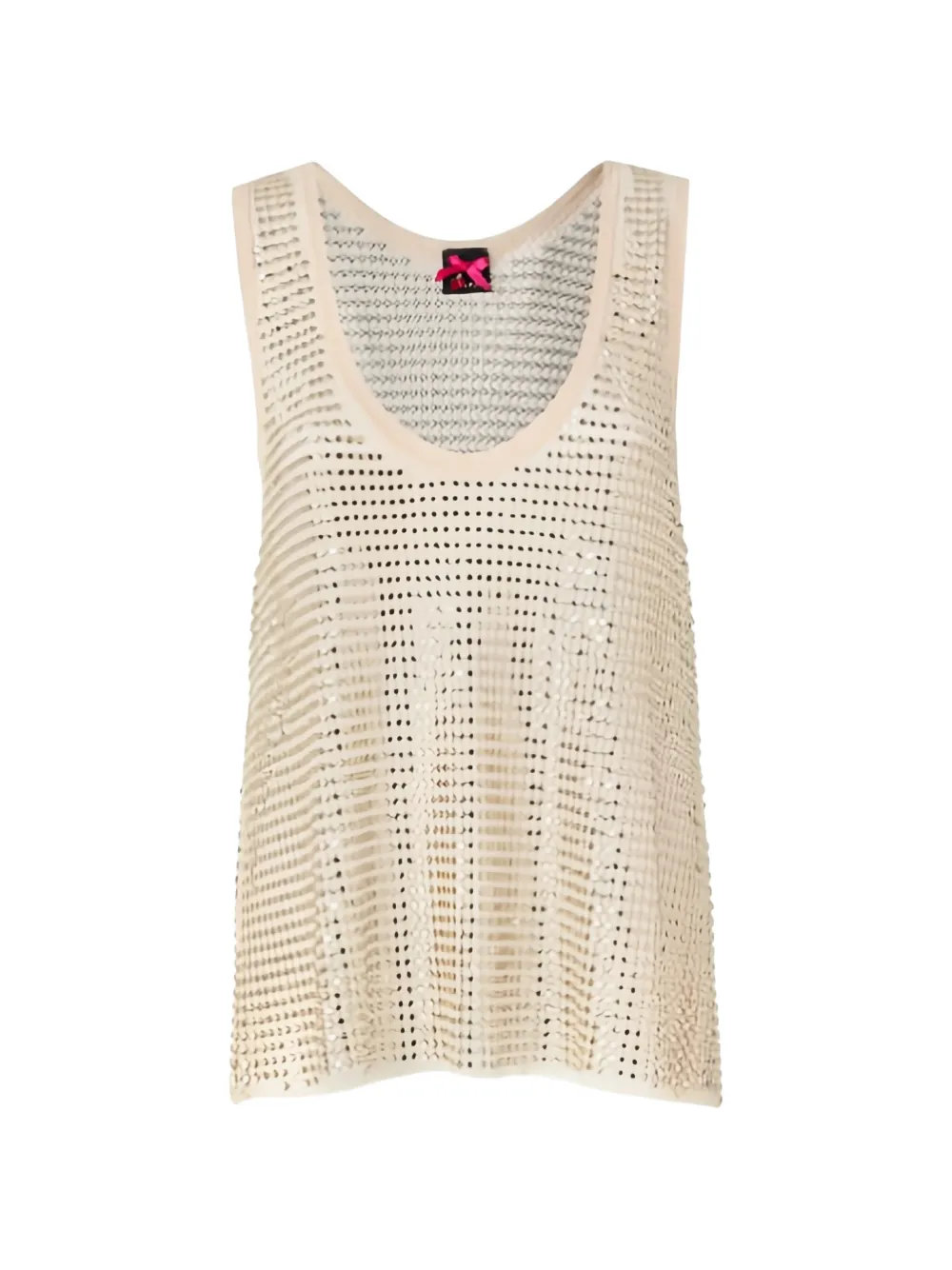 PINKO Dyane sequin-embellished scoop-neck tank top - Toni neutri