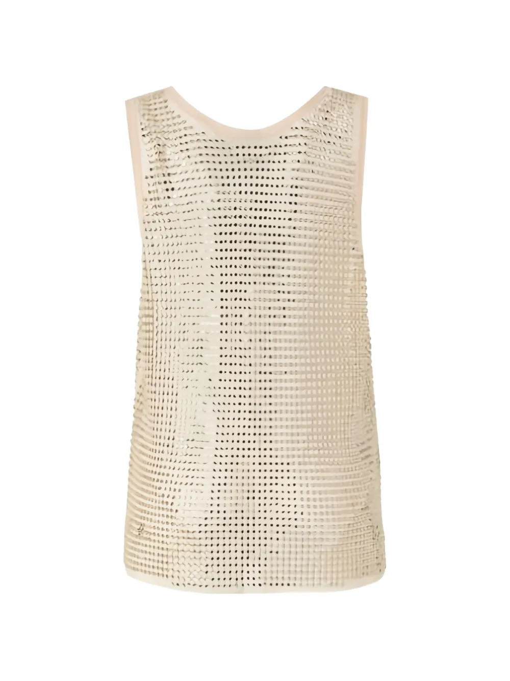 PINKO Dyane tanktop verfraaid met pailletten en diepe ronde hals Beige