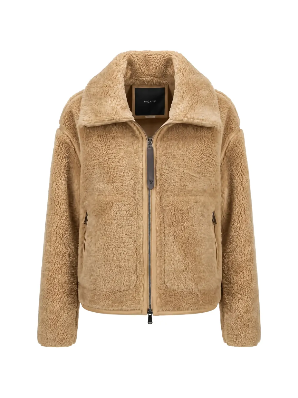 PINKO Campsis faux-shearling zip-up jacket - Neutrals