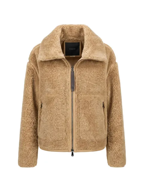 PINKO Campsis faux-shearling zip-up jacket