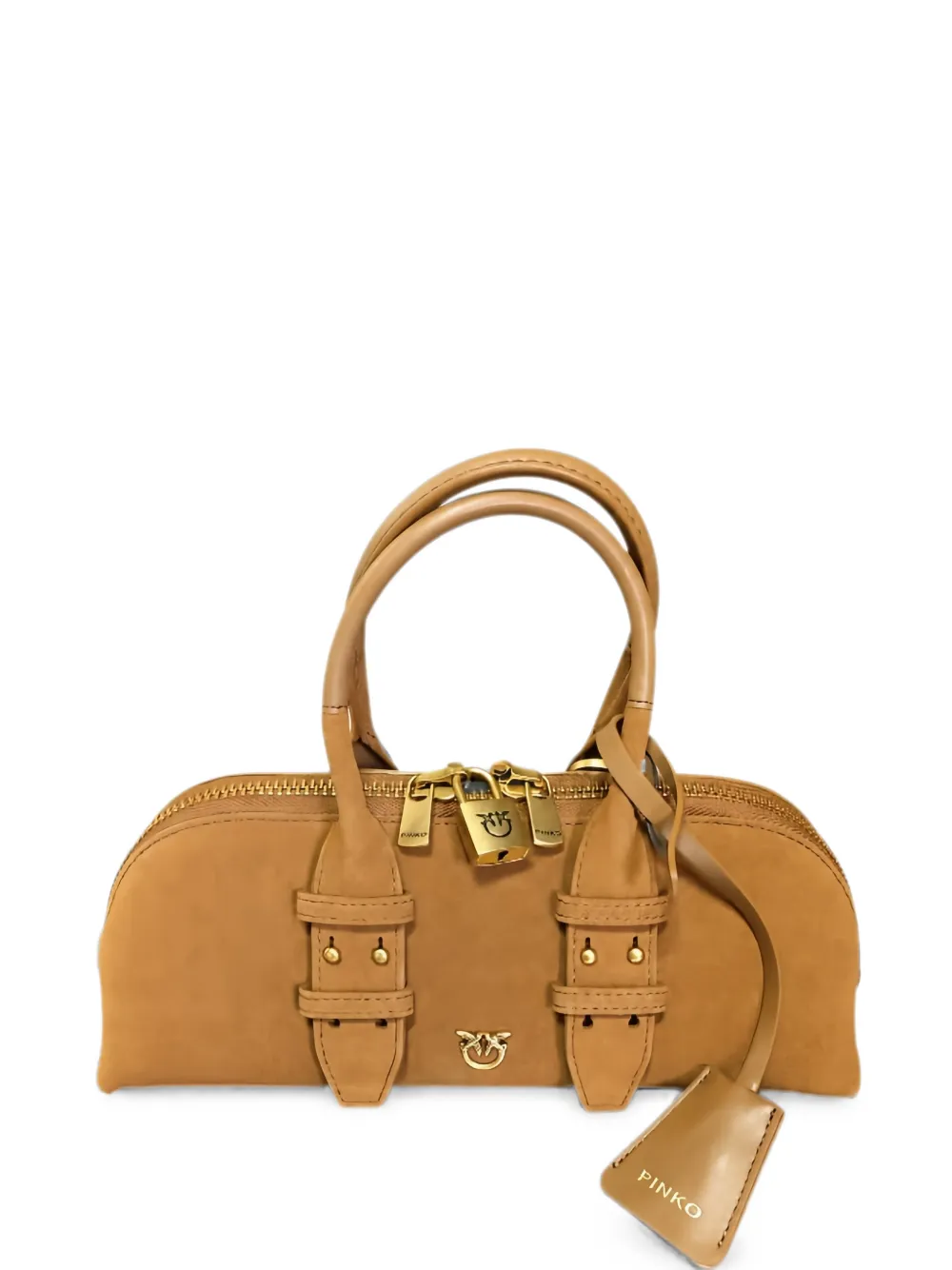 PINKO Love Birds buckle shoulder bag - Brown