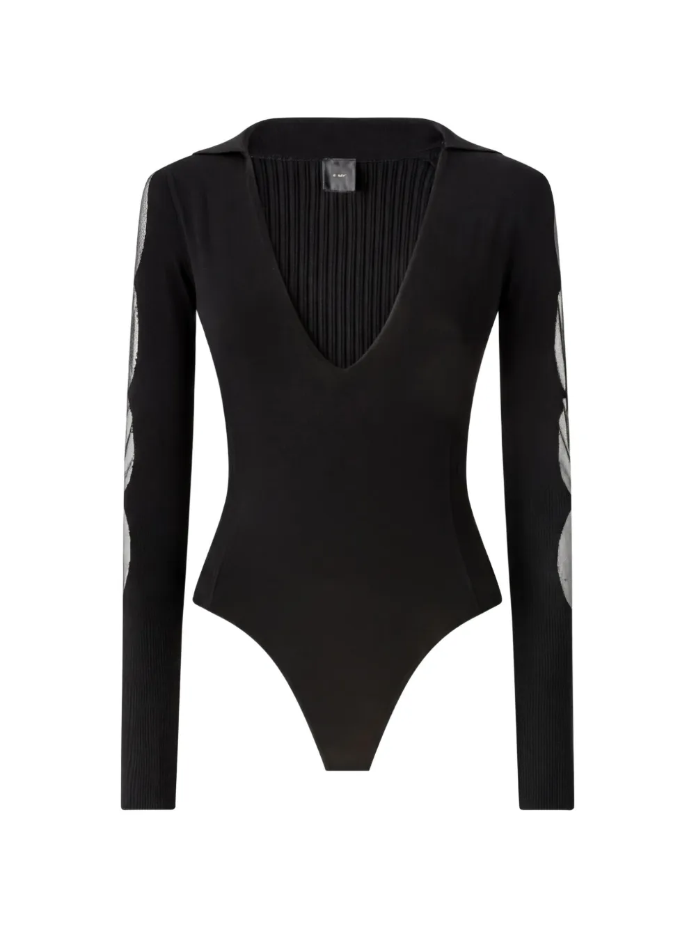 Pinko Bodysuit With Sheer Details In Black