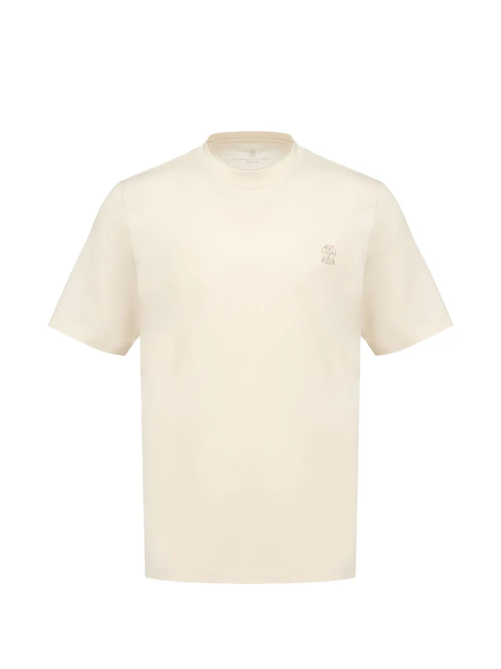 Brunello Cucinelli embroidered short-sleeve T-shirt - Toni neutri