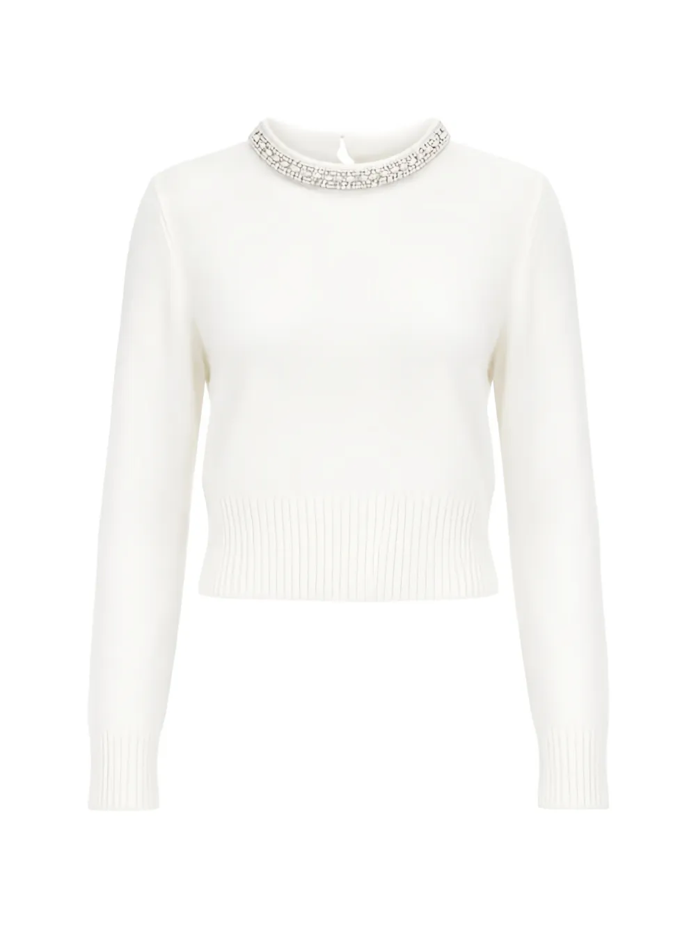 PINKO Berlino crystal-embellished sweater - Bianco