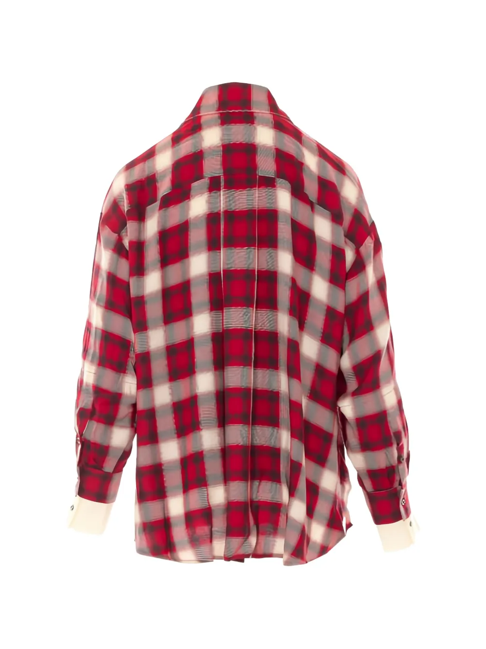 PINKO Geruit overhemd met zakdetail Rood