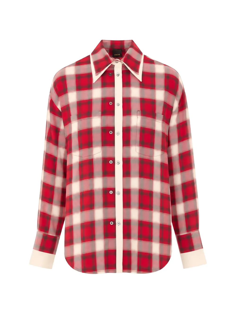 PINKO Clivia check-print button-up shirt - Rosso