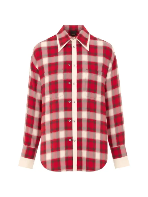 PINKO oversized shirt with check pattern