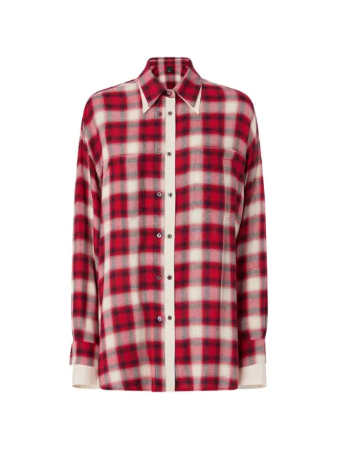 PINKO oversized shirt with check pattern