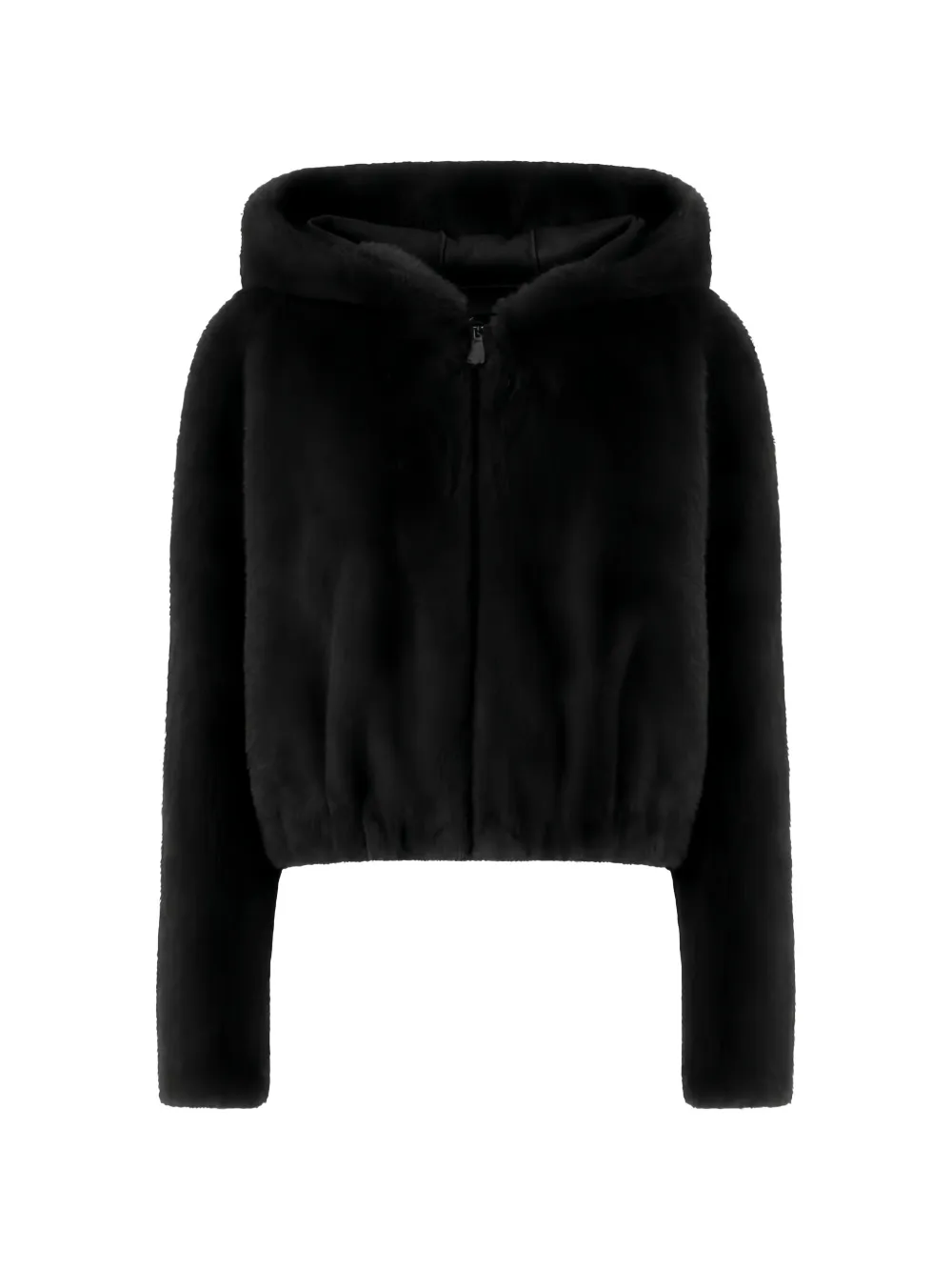 PINKO Gasteria faux-fur hooded jacket - Nero