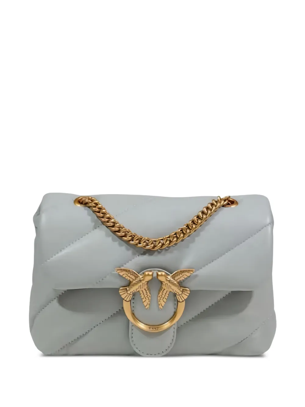 PINKO mini Love Puff quilted shoulder bag - Grey