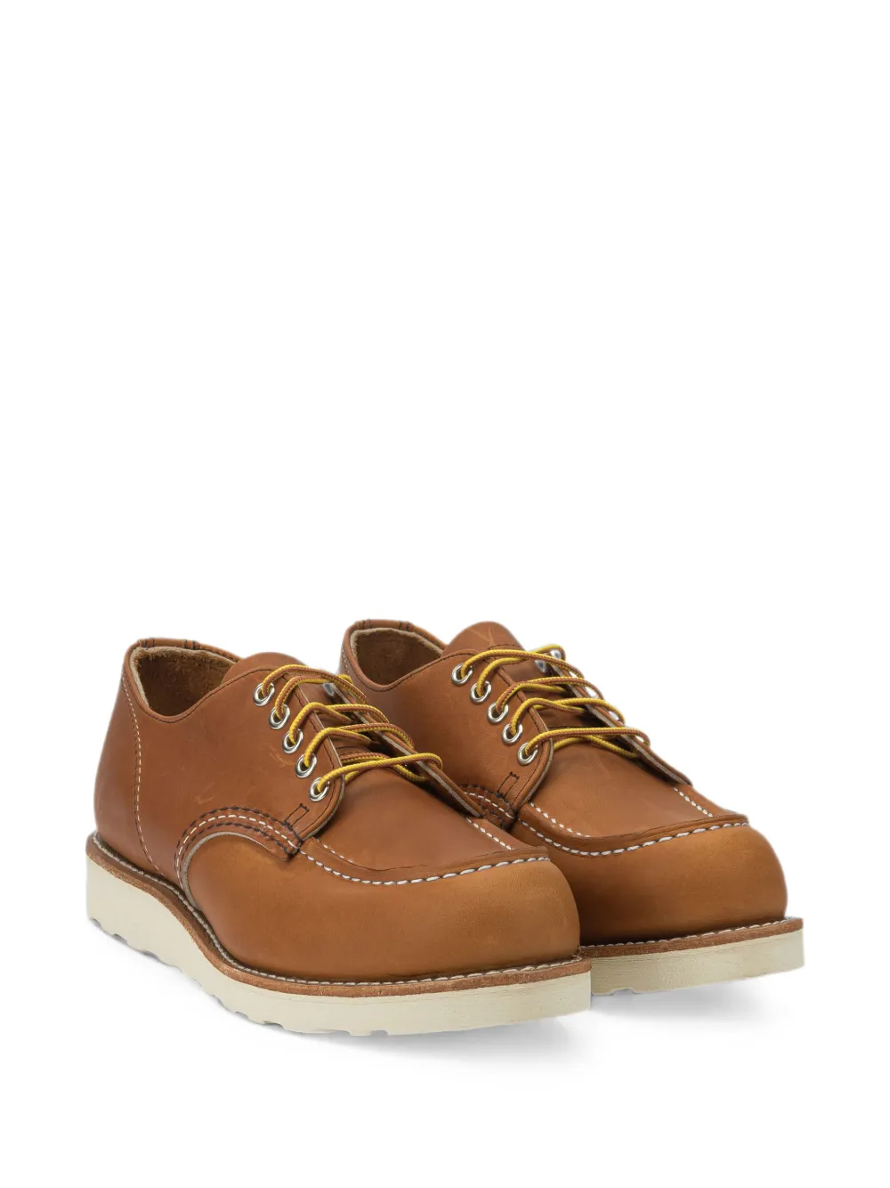 Red Wing Shoes 8092 Shop Moc Toe leather lace-up boat shoes Bruin