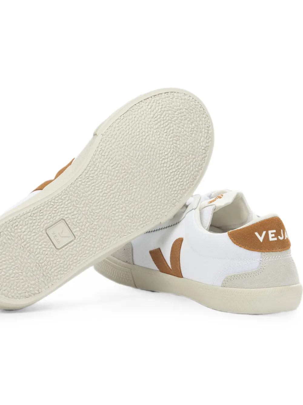 VEJA Volley suede-panelled logo-patch low-top sneakers Wit