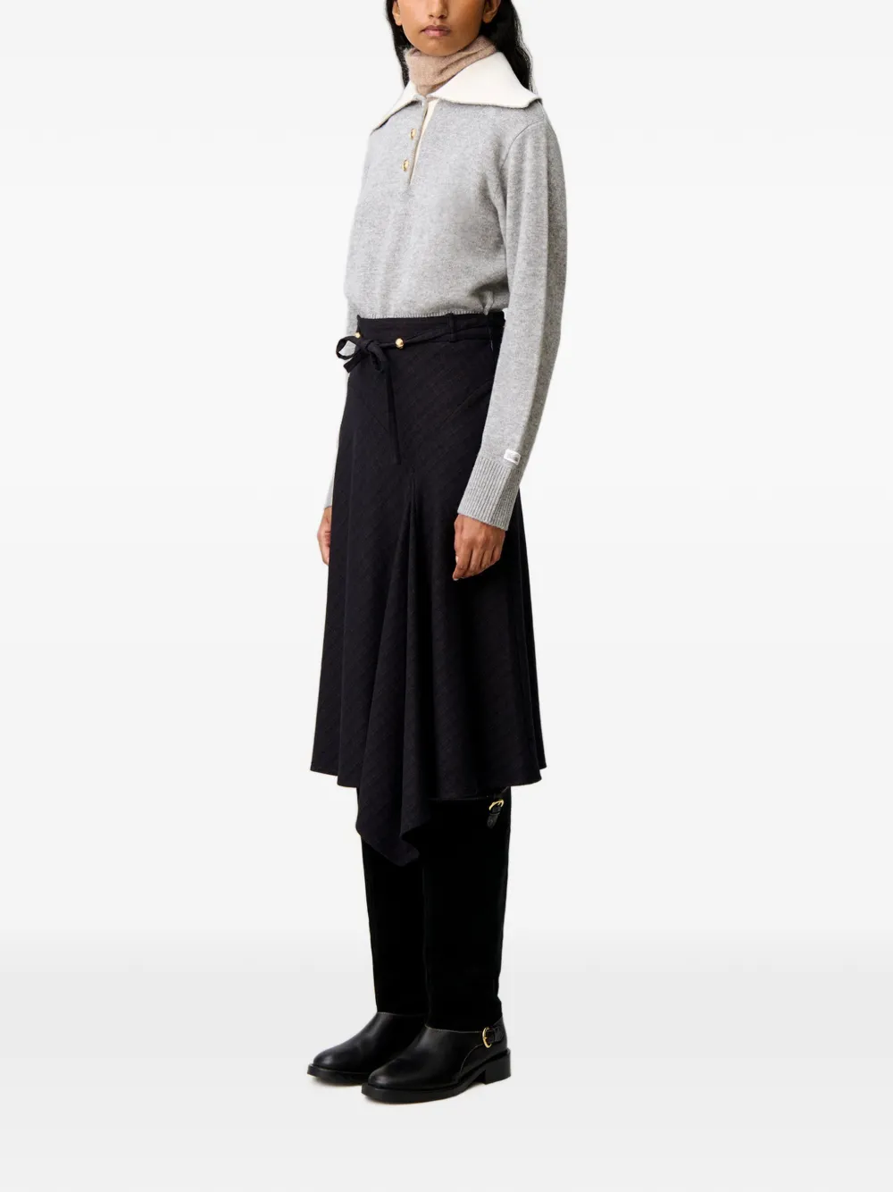 Claudie Pierlot Asymmetrische rok Zwart