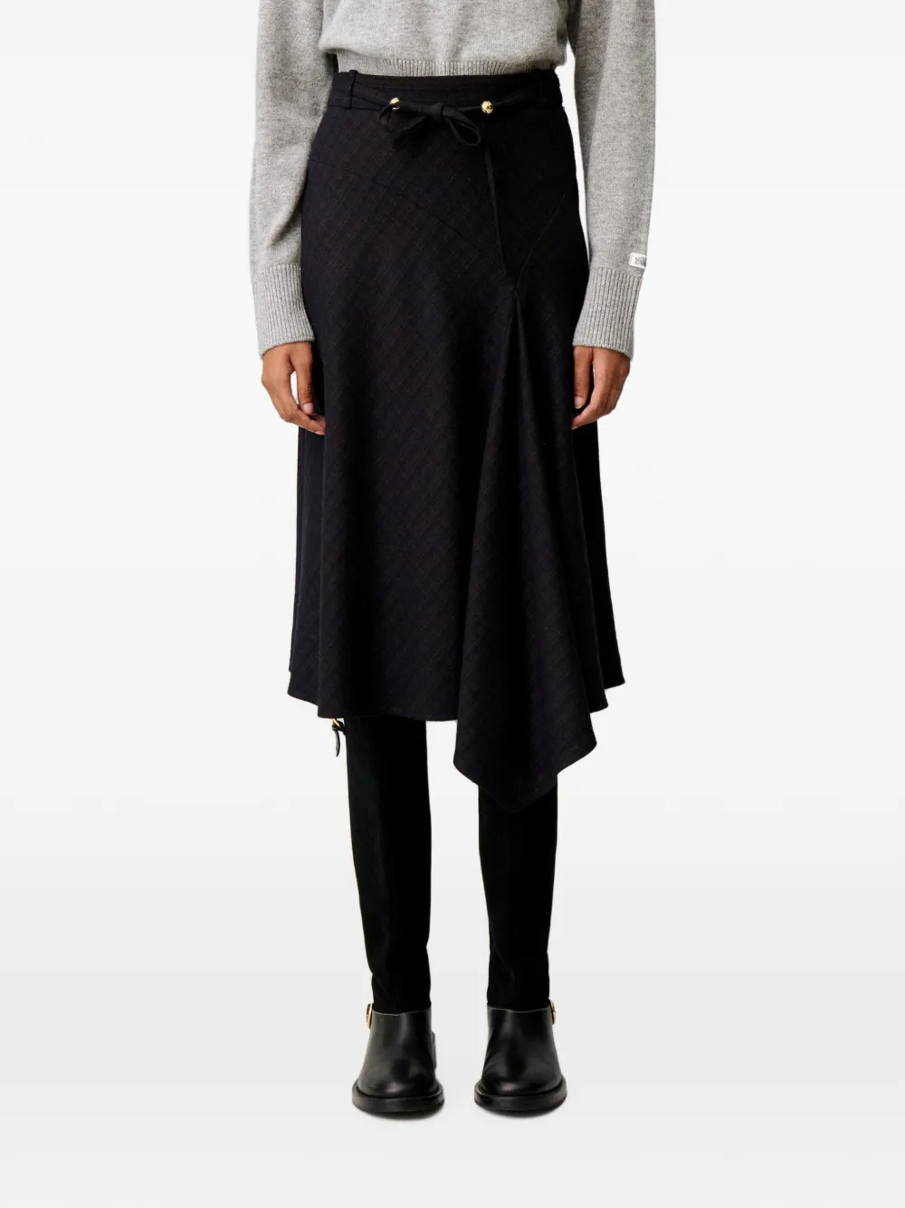 Claudie Pierlot Asymmetrische rok Zwart