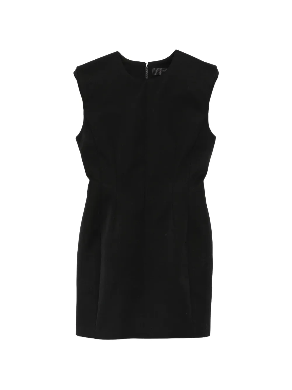 Mugler padded-shoulder sleeveless mini dress - Nero