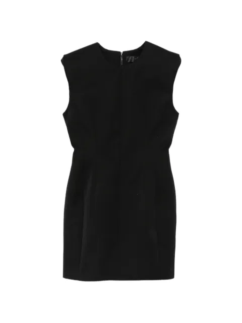 Mugler padded-shoulder sleeveless mini dress