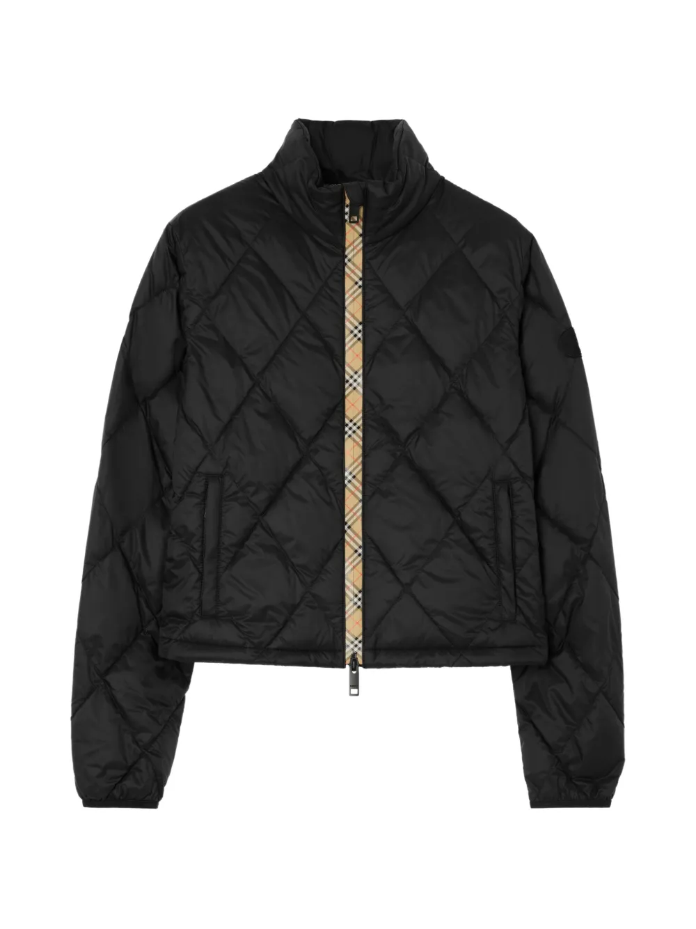 Burberry Checker-tape quilted nylon Bramford jacket - Nero