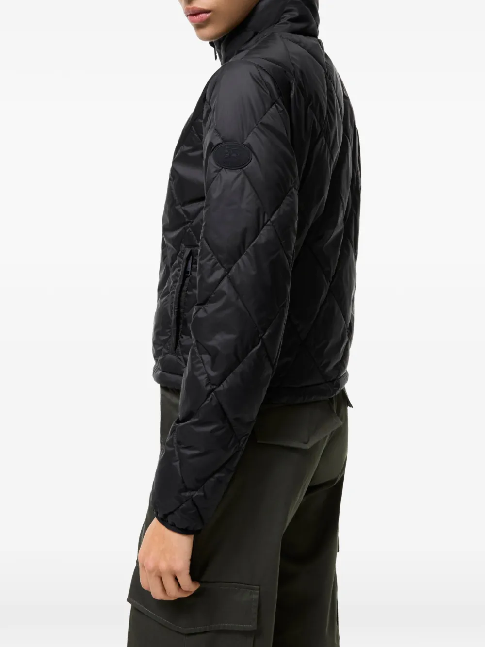 Burberry Bramford gewatteerd nylon jack Zwart