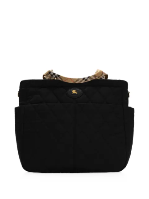 Burberry Kids Check-trim quilted nylon changing bag