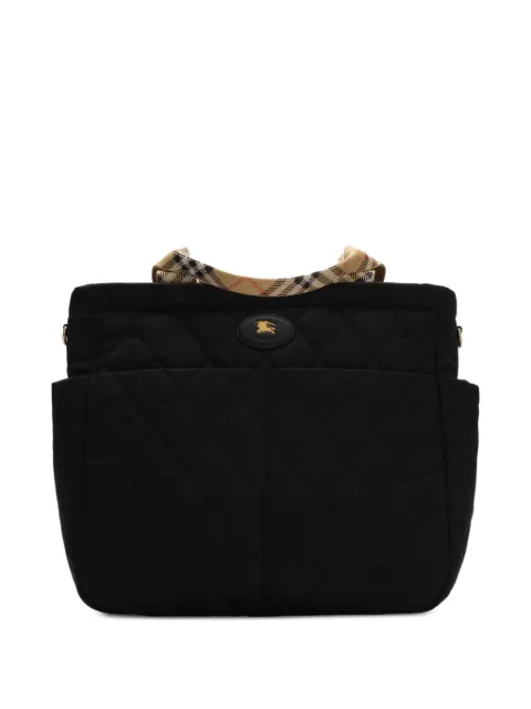 Burberry Kids bolso cambiador baby acolchado con ribete a cuadros