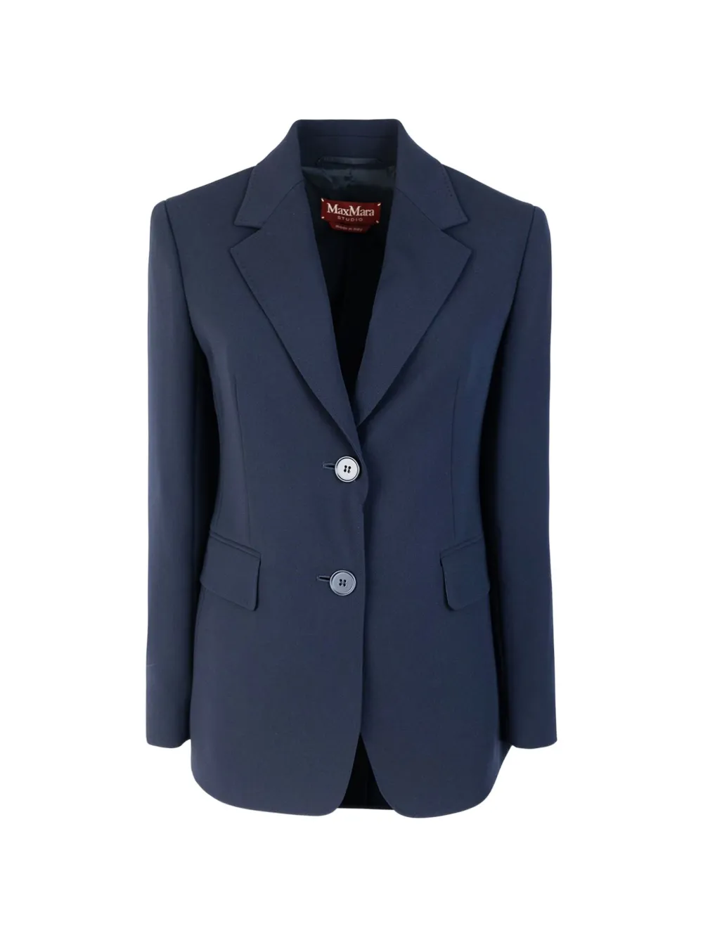 Max Mara single-breasted notched-lapels blazer - Blau
