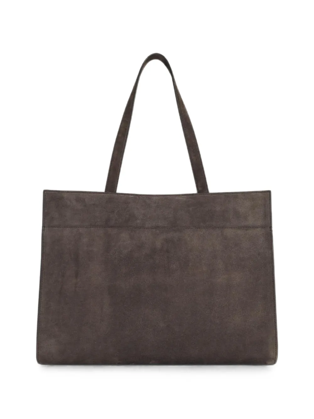 KHAITE Crosby suede tote bag - Marrone