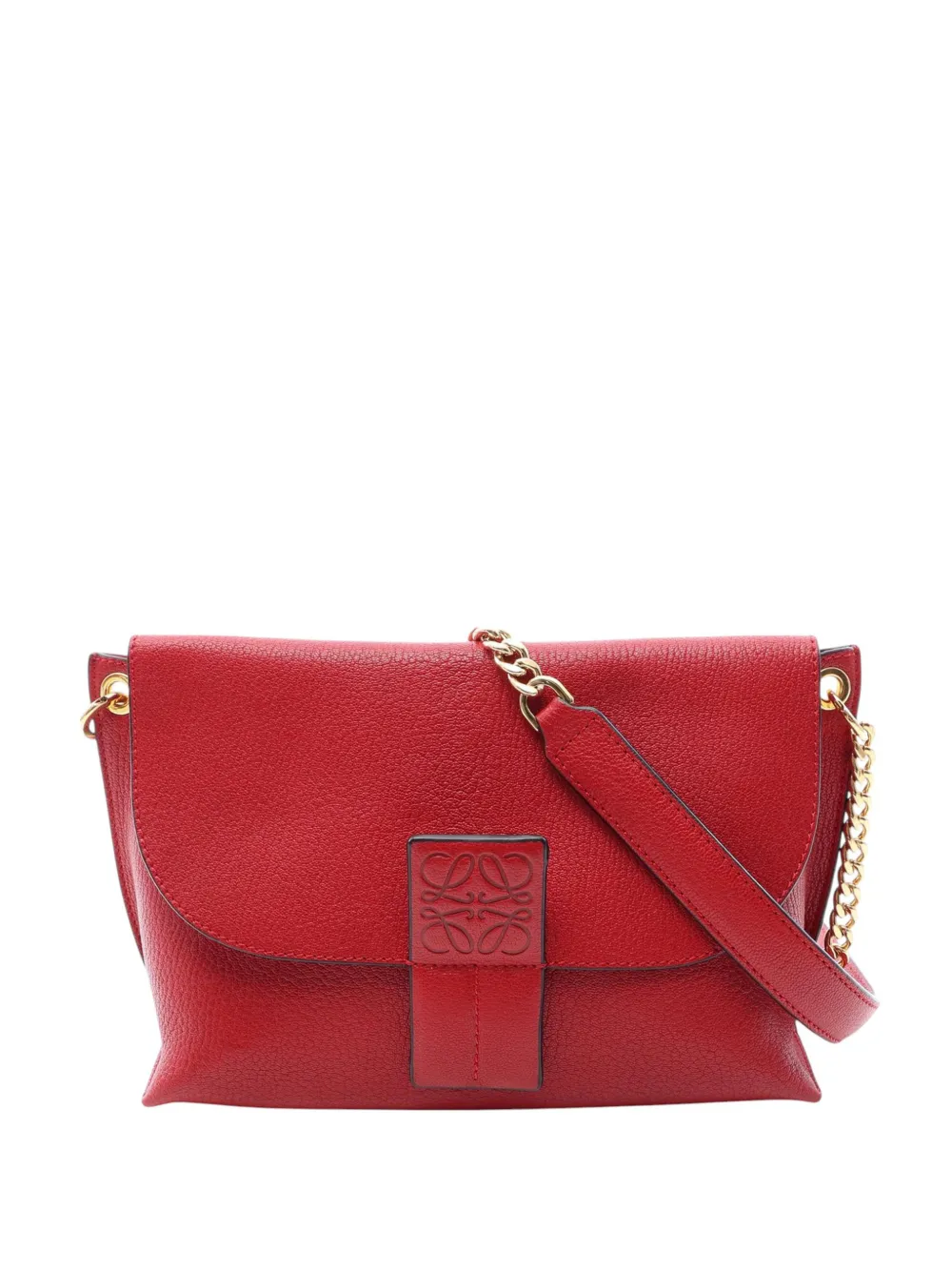 Loewe Pre-Owned 2018 Leather Avenue shoulder bag - Rosso
