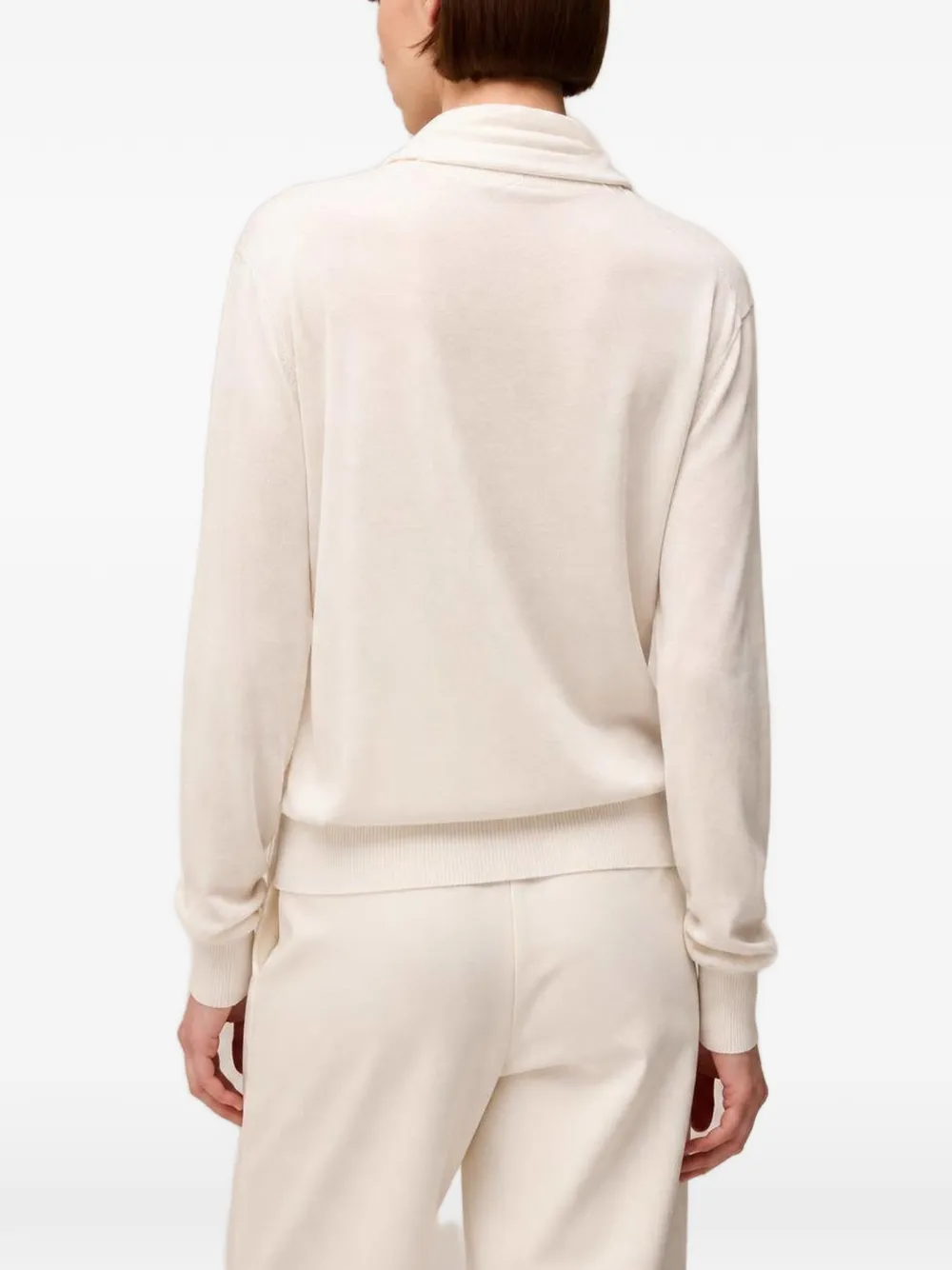 RETORI Zijden vest met sjaal detail Beige