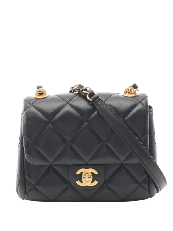 CHANEL Pre-Owned 2021-2026 ミニ マトラッセ ラムスキン パフィー 