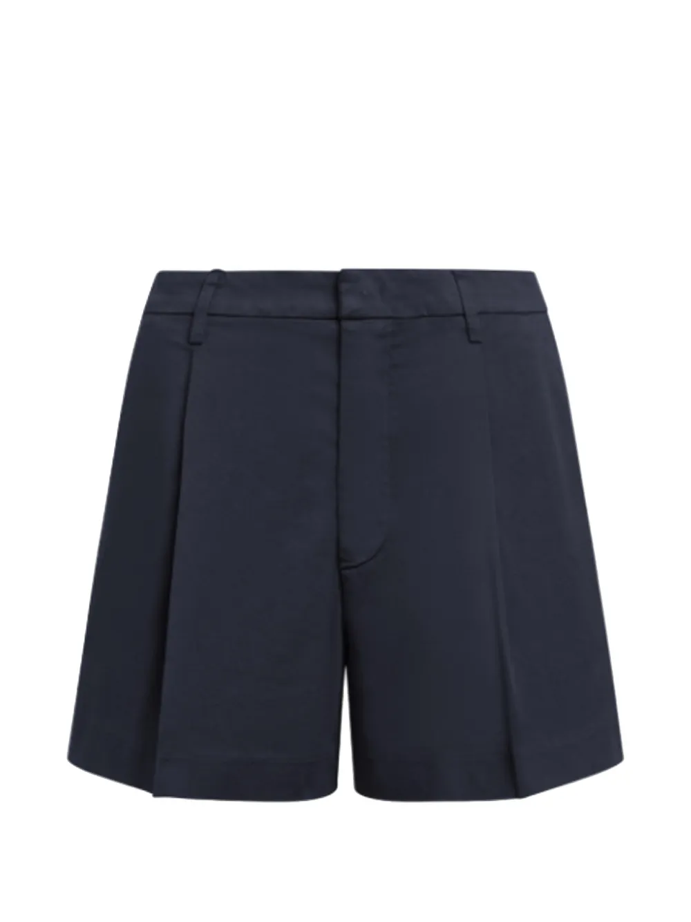 DONDUP Lori pleated logo-plaque shorts - Blu
