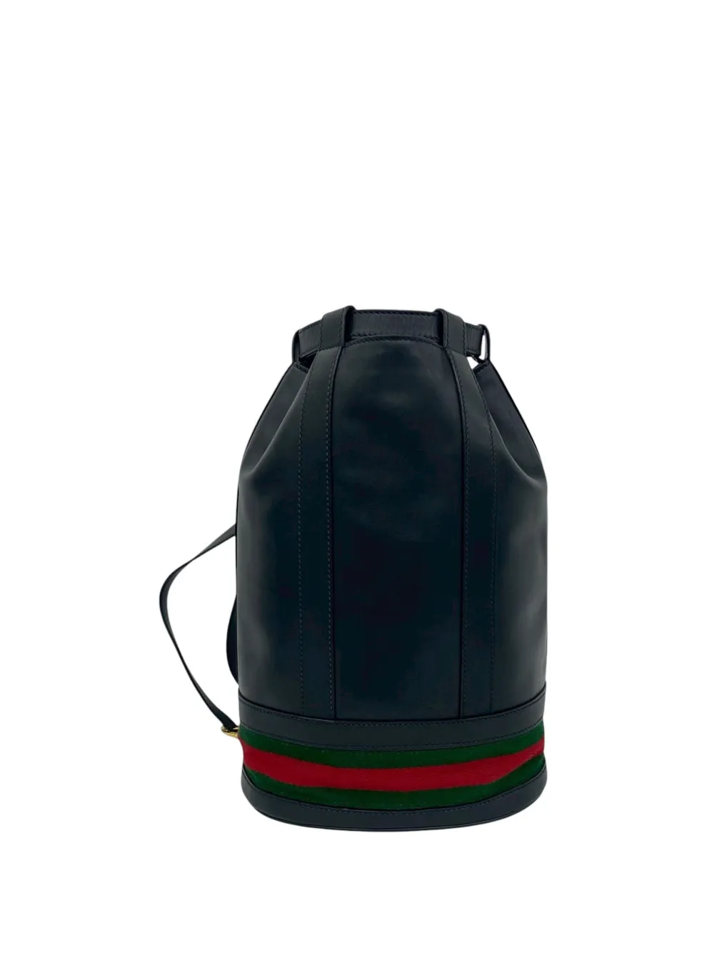 Gucci Pre-Owned 20th Century Calfskin Web bucket bag - Nero