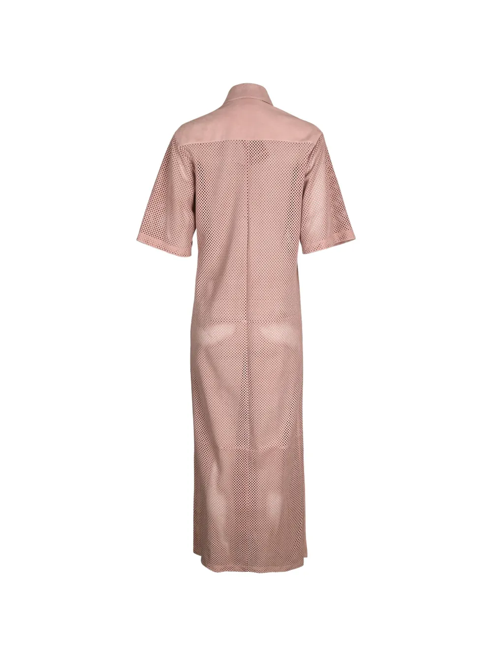 Michael Kors Collection perforated-leather maxi dress Roze