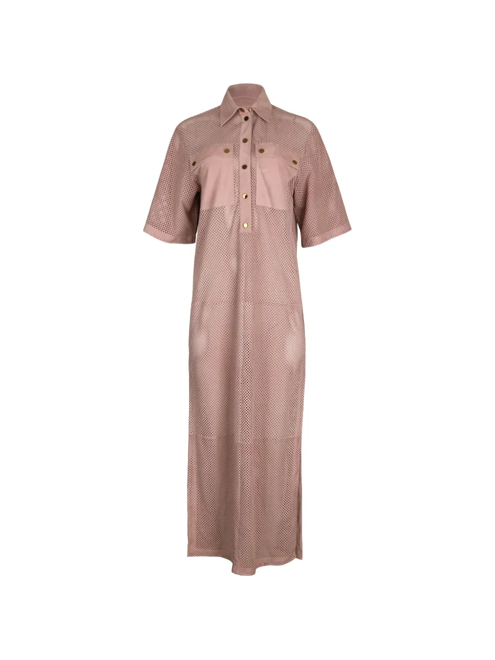 Michael Kors Collection perforated-leather maxi dress - Rosa