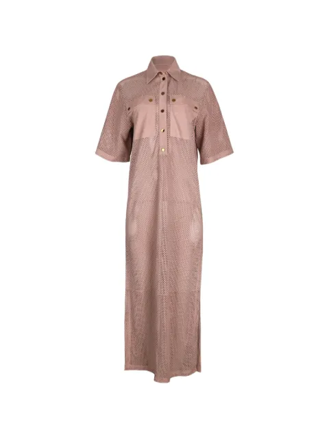 Michael Kors Collection perforated-leather maxi dress