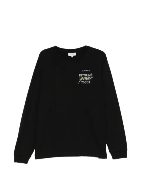 Maison Kitsuné logo-print long-sleeve T-shirt