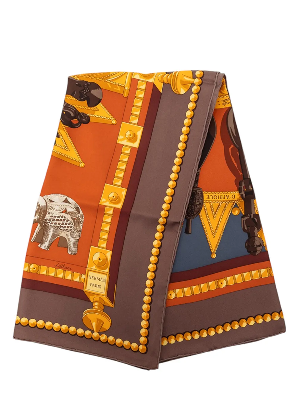 Hermès Pre-Owned 1980-2000 Cuillers d Afrique Silk Scarf 90 scarves - Multicolore