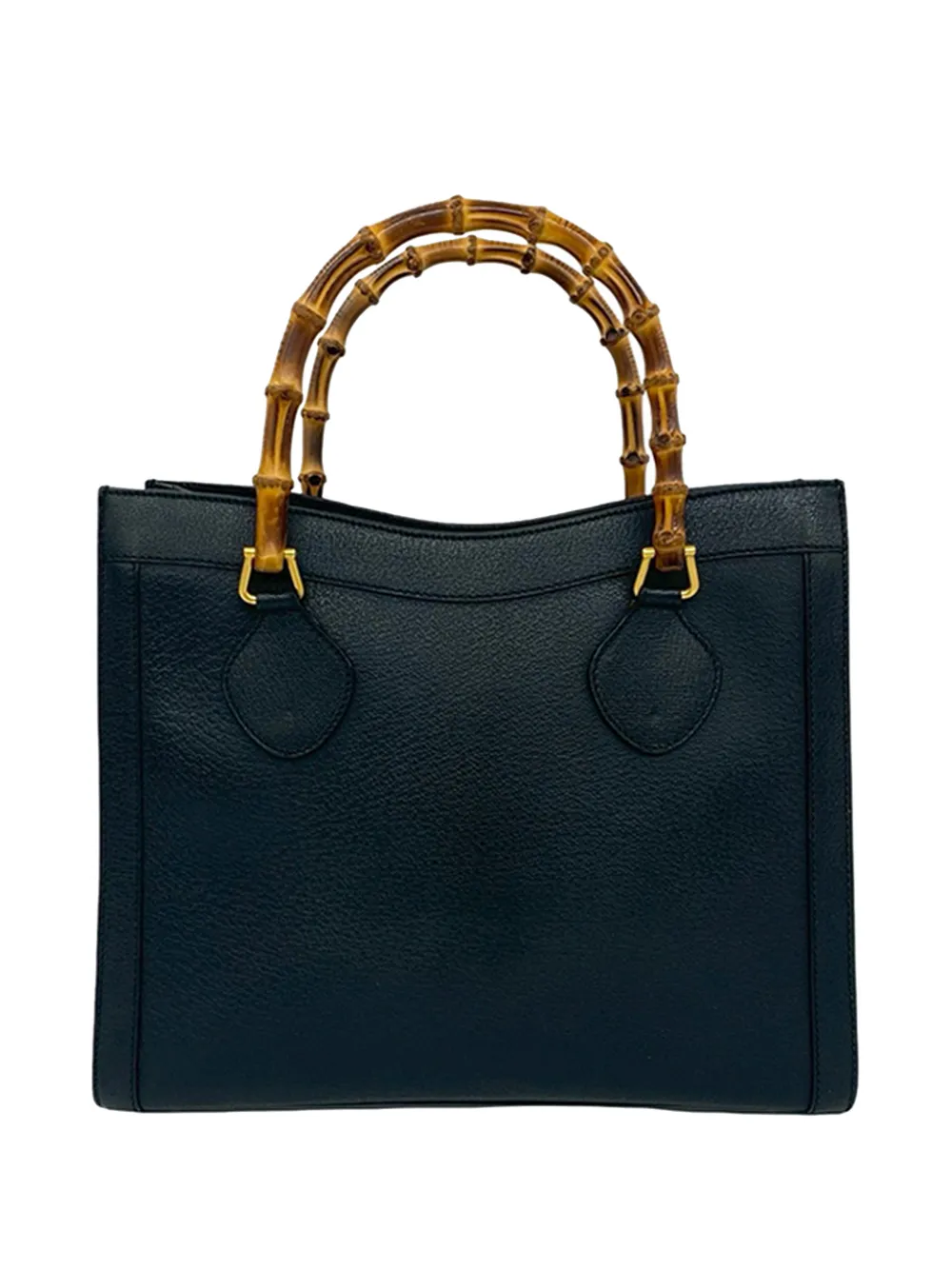 Gucci Pre-Owned 20th Century Medium Pebbled Calfskin Bamboo Diana tote bag - Black