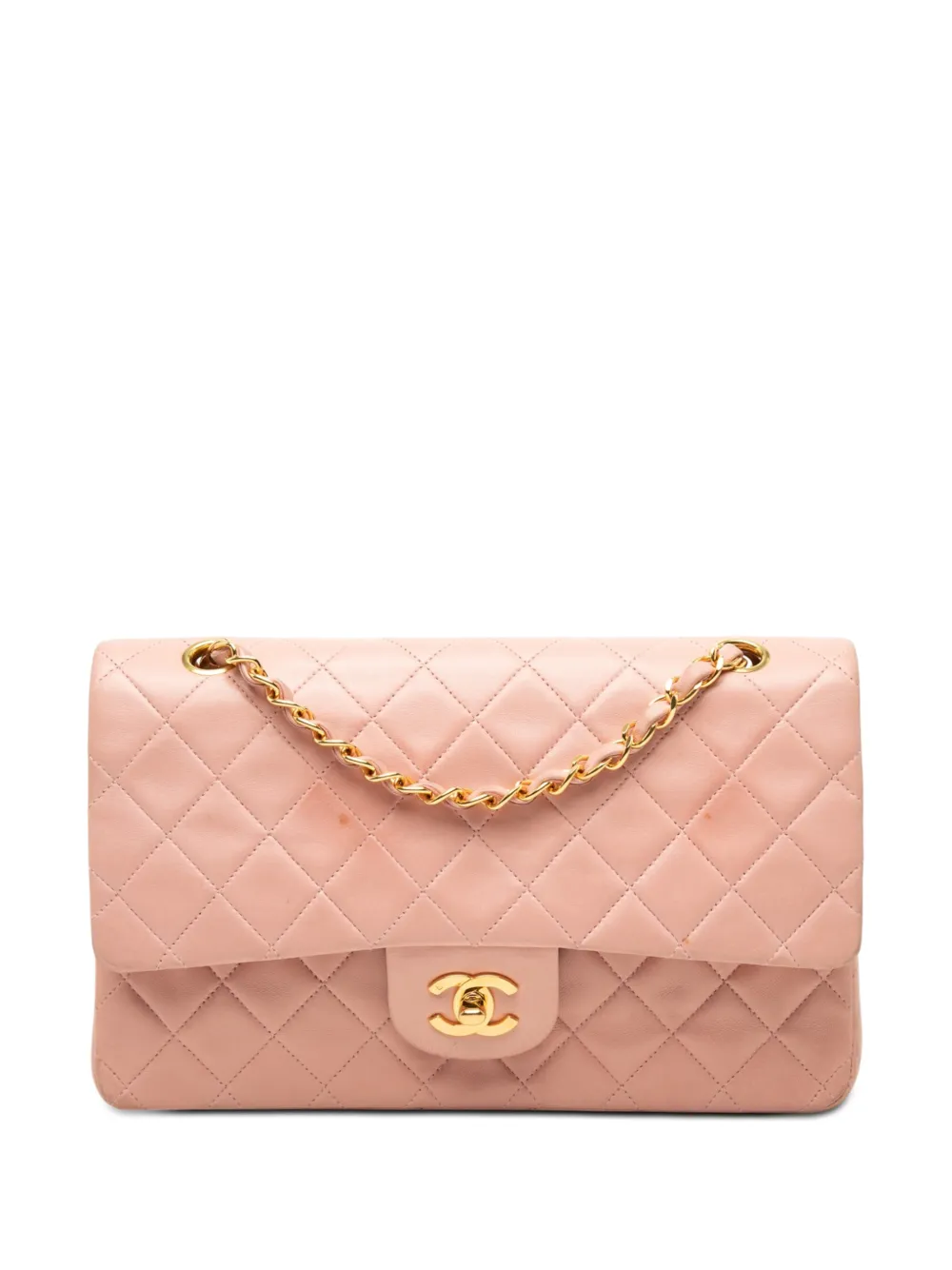 CHANEL Pre-Owned 1991-1994 Medium Classic Lambskin Double Flap shoulder bag - Rosa