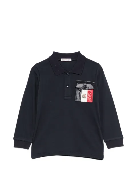 Moncler Enfant logo-patch flap-pocket polo shirt